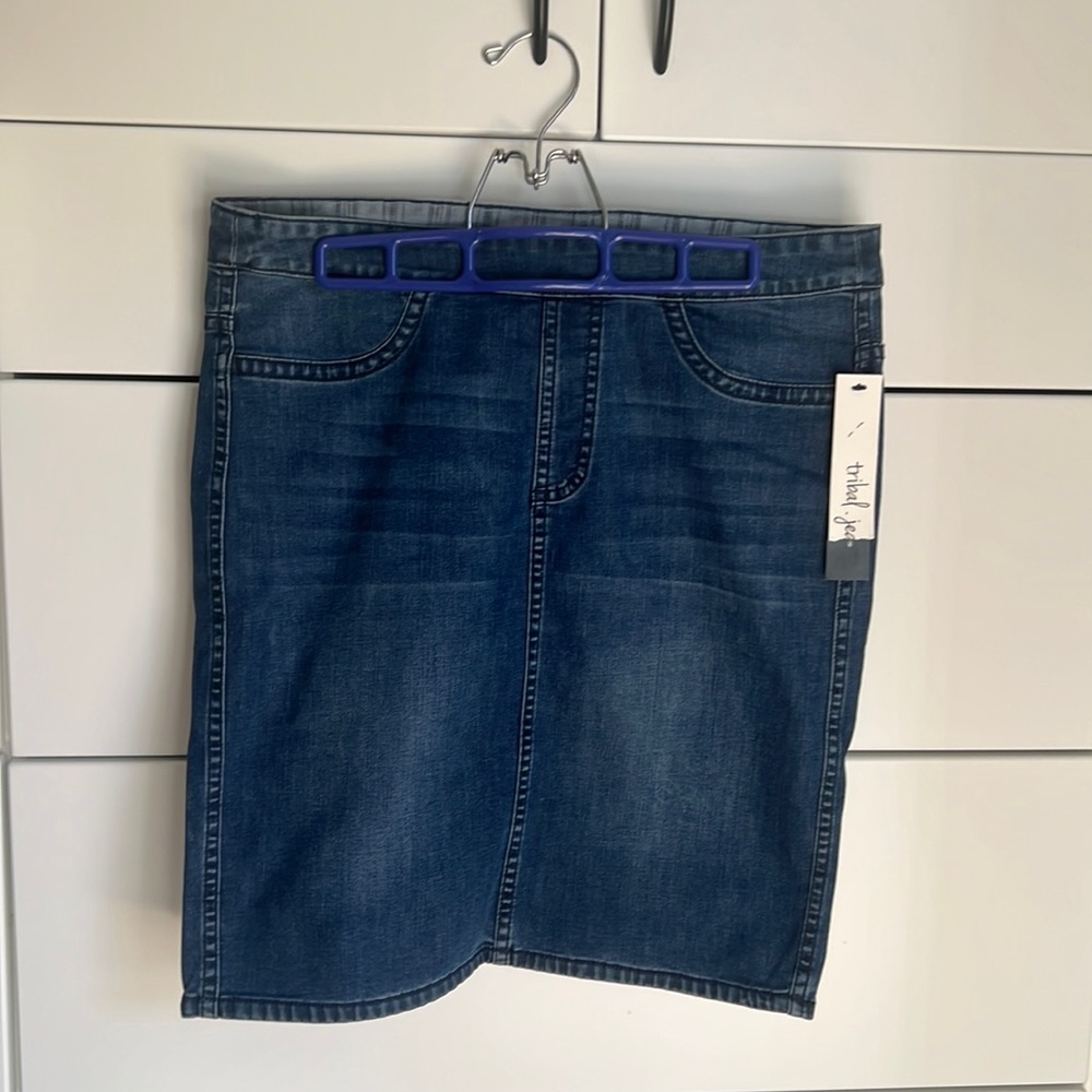 NWT Tribal reversible denim skirt size 8